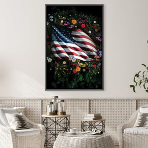 America's Garden Canvas Art Clock Canvas