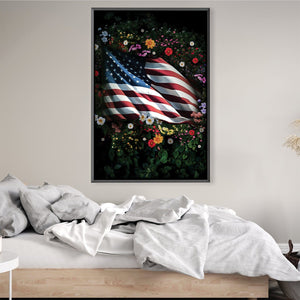 America's Garden Canvas Art Clock Canvas