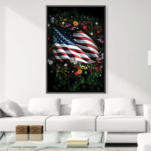 America's Garden Canvas Art Clock Canvas