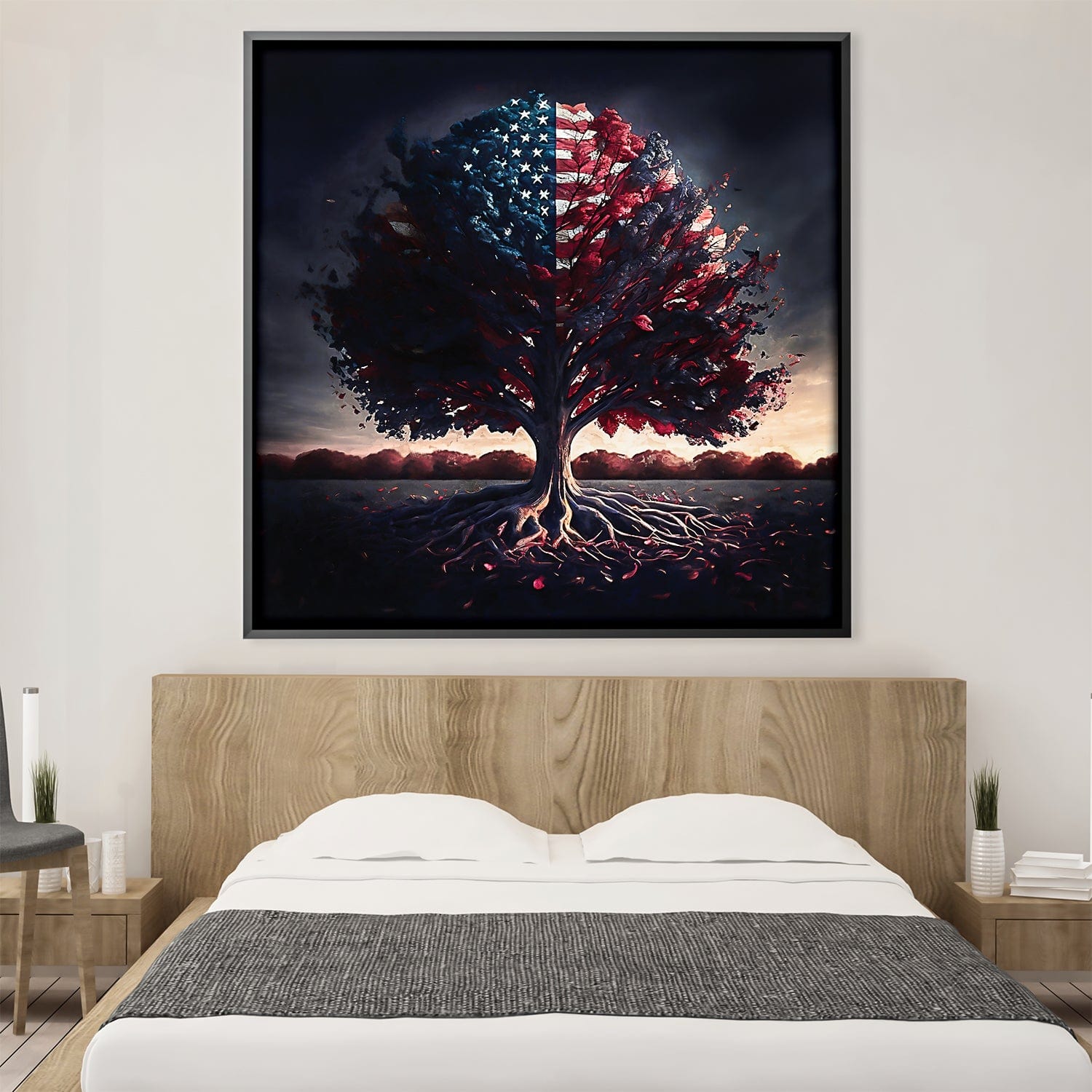 America's Roots Canvas Art Clock Canvas
