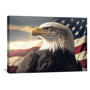 America the Great Canvas Art Clock Canvas