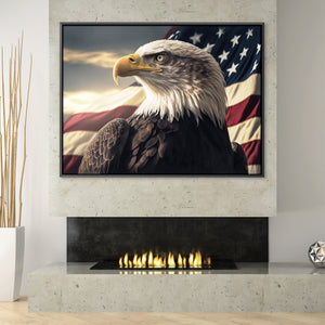 America the Great Canvas Art Clock Canvas