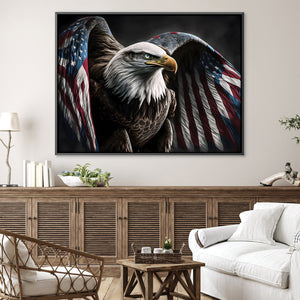 American Eagle Canvas Art Clock Canvas
