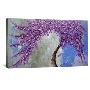 Amethyst Enchantment Canvas Art Clock Canvas