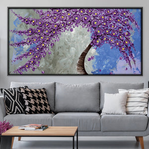 Amethyst Enchantment Canvas Art 50 x 25cm / Unframed Canvas Print Clock Canvas