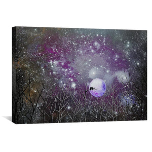 Amethyst Night Canvas Art Clock Canvas