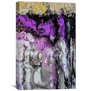 Amethyst Symphony Canvas Art Clock Canvas