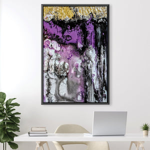Amethyst Symphony Canvas Art 30 x 45cm / Unframed Canvas Print Clock Canvas