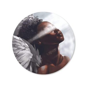 Angel Light - Circle Canvas Art Clock Canvas