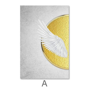 Angel Wings Canvas Art A / 40 x 60cm / Unframed Canvas Print Clock Canvas