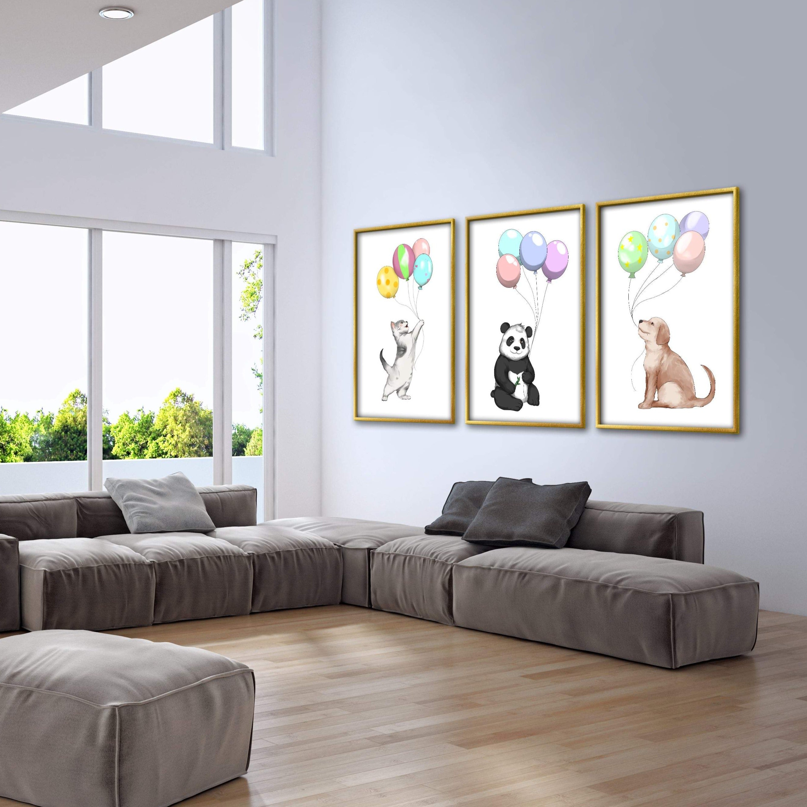 Animal Parade Canvas Art Clock Canvas