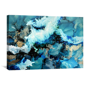 Arctic Blue Canvas Art Clock Canvas