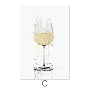 Artistic Cocktails Canvas Art Clock Canvas