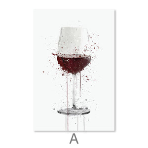 Artistic Cocktails Canvas Art Clock Canvas