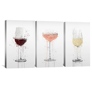 Artistic Cocktails Canvas Art Clock Canvas