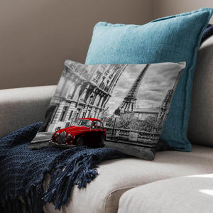 Artistic Paris Cushion Cushion 48 x 33cm Clock Canvas