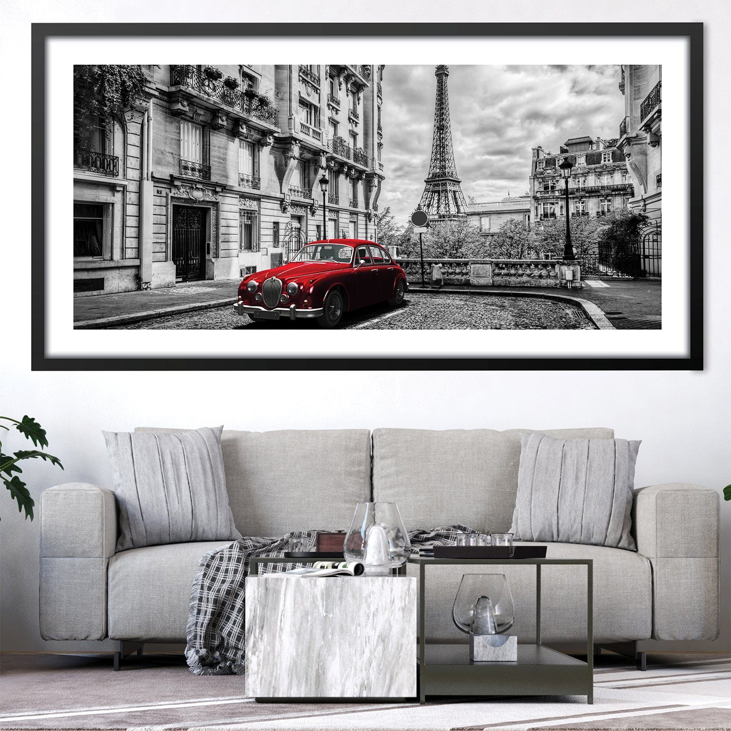Artistic Paris Landscape Print Art Clock Canvas