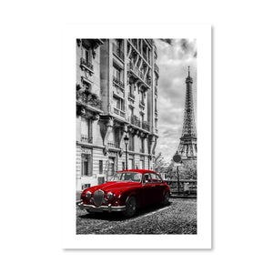 Artistic Paris Print Art Clock Canvas