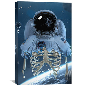 Astranaut Skelleton Canvas Art Clock Canvas