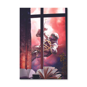 Astronaut Window Canvas Art Clock Canvas