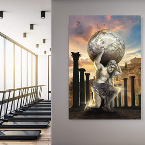 Atlas Strength Clock Canvas