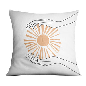 Aura Hands C Cushion Cushion 45 x 45cm Clock Canvas