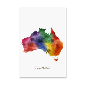 Australia Rainbow Canvas Art Clock Canvas