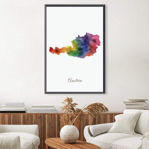 Austria Rainbow Canvas Art Clock Canvas