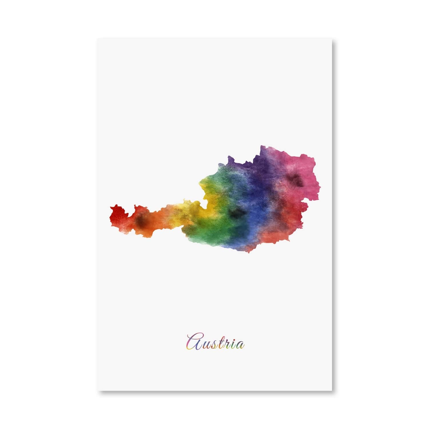 Austria Rainbow Canvas Art Clock Canvas