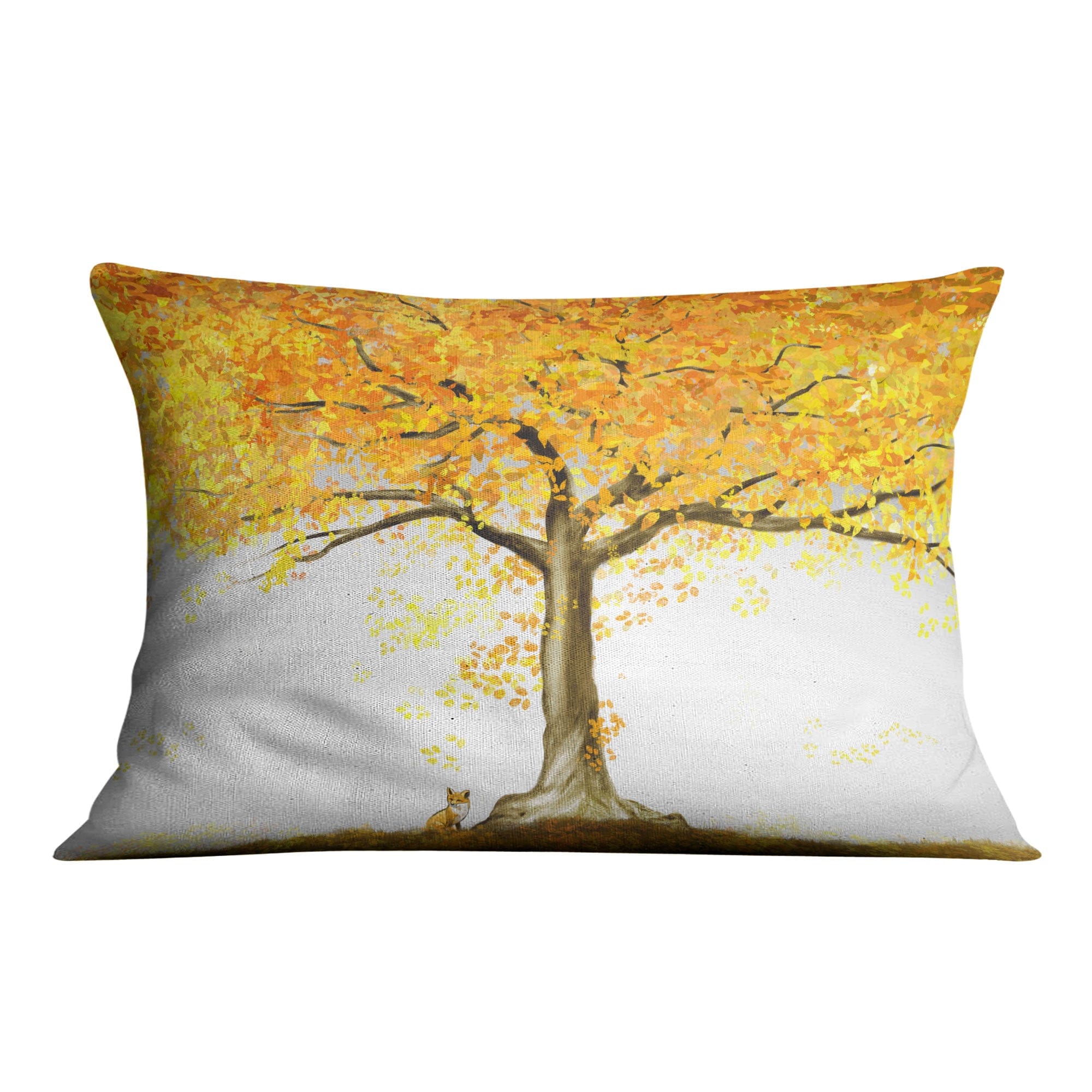 Autumn Fox Cushion Cushion 48 x 33cm Clock Canvas