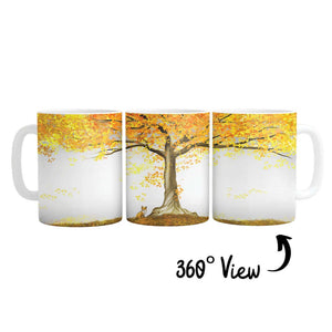 Autumn Fox Mug Mug White Clock Canvas
