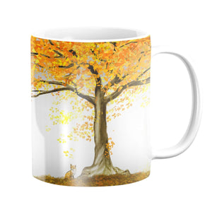Autumn Fox Mug Mug White Clock Canvas
