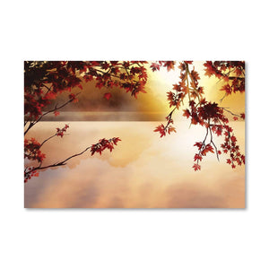 Autumn Lake Canvas Art Clock Canvas