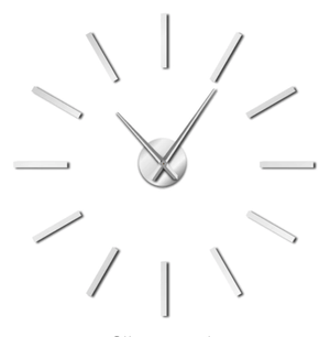 Avant Clock Silver Clock Canvas