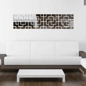 Aztec Reflective Wall Stickers Sticker Clock Canvas