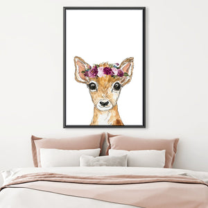 Baby Deer Canvas Art Clock Canvas