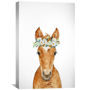 Baby Horse Canvas Art Clock Canvas