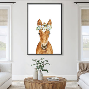 Baby Horse Canvas Art Clock Canvas