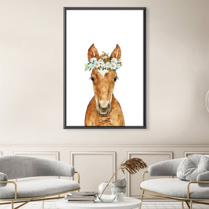 Baby Horse Canvas Art Clock Canvas