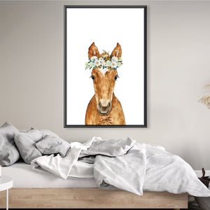 Baby Horse Canvas Art Clock Canvas