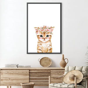 Baby Kitten Canvas Art Clock Canvas