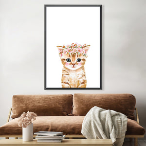 Baby Kitten Canvas Art Clock Canvas