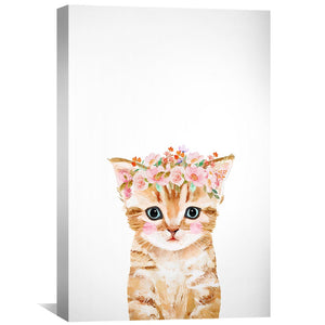 Baby Kitten Canvas Art Clock Canvas