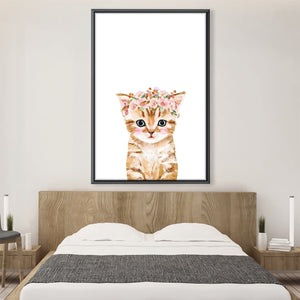 Baby Kitten Canvas Art Clock Canvas
