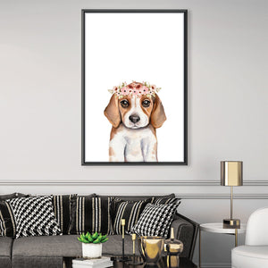 Baby Pup Canvas Art Clock Canvas