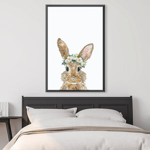 Baby Rabbit Canvas Art Clock Canvas