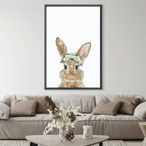 Baby Rabbit Canvas Art Clock Canvas