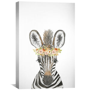 Baby Zebra Canvas Art Clock Canvas