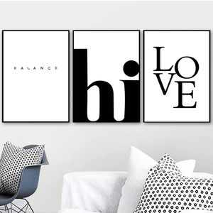 Balance Canvas Art Set of 3 / 40 x 50cm / No Board - Canvas Print Only Clock Canvas