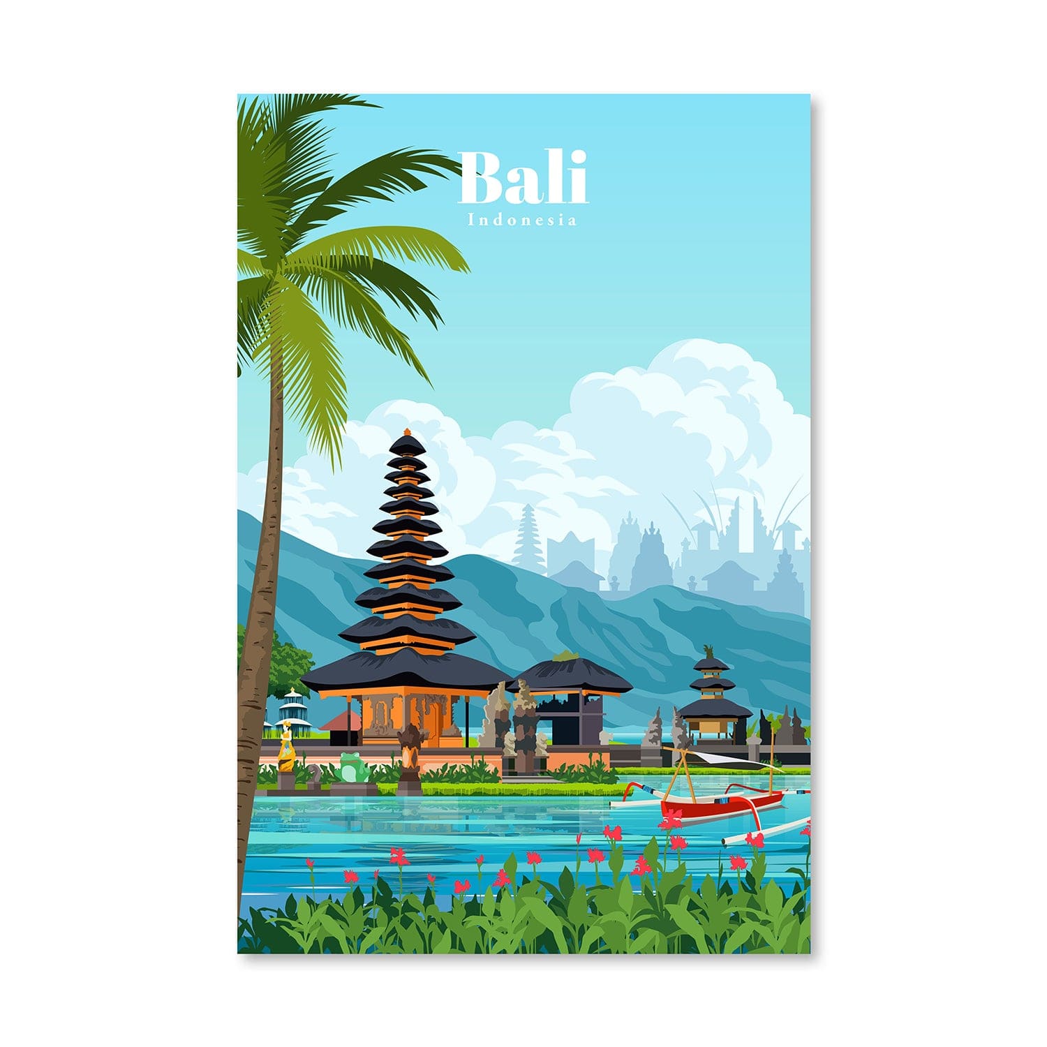Bali Canvas - Studio 324 Art Clock Canvas